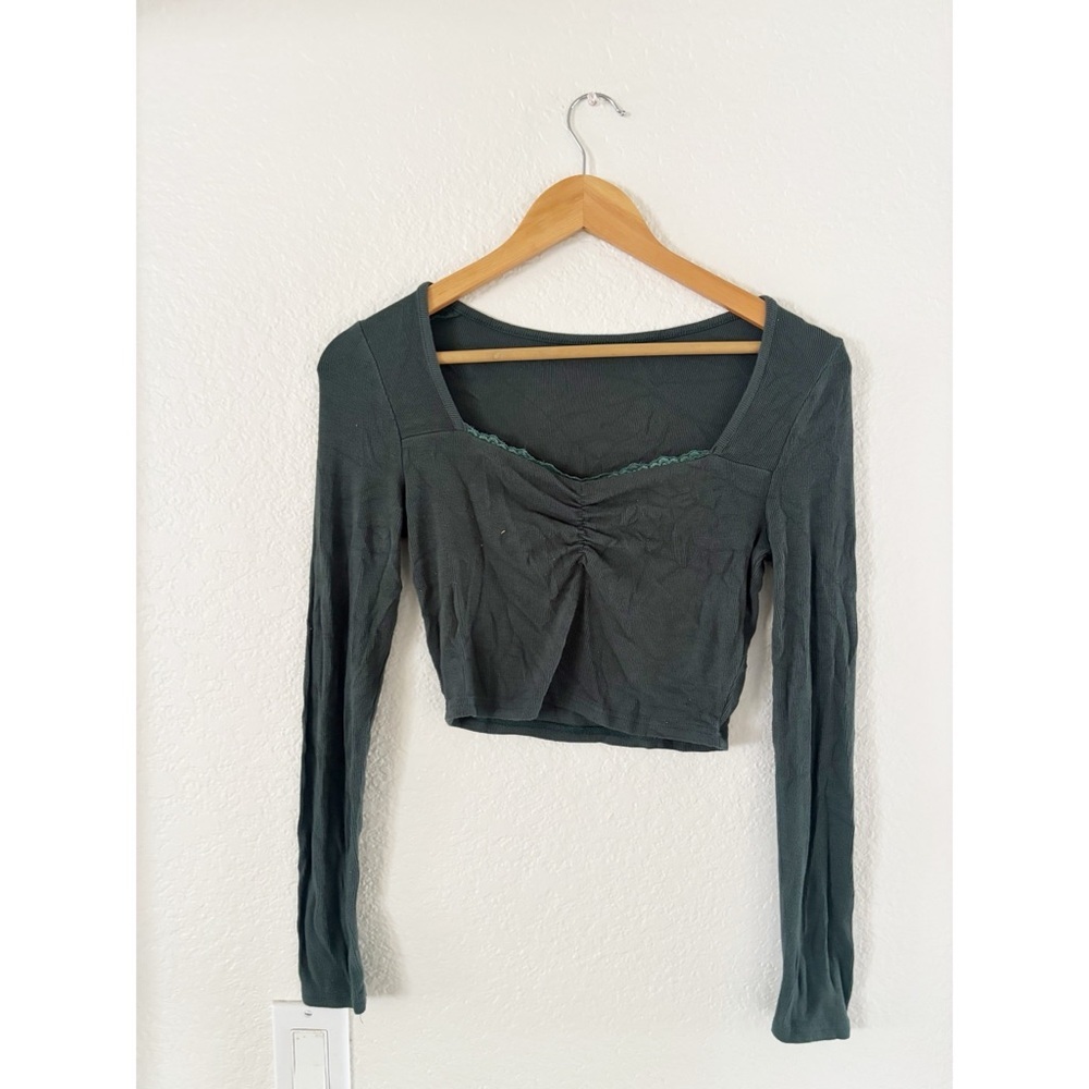SHEIN Forest Green Long Sleeve Top